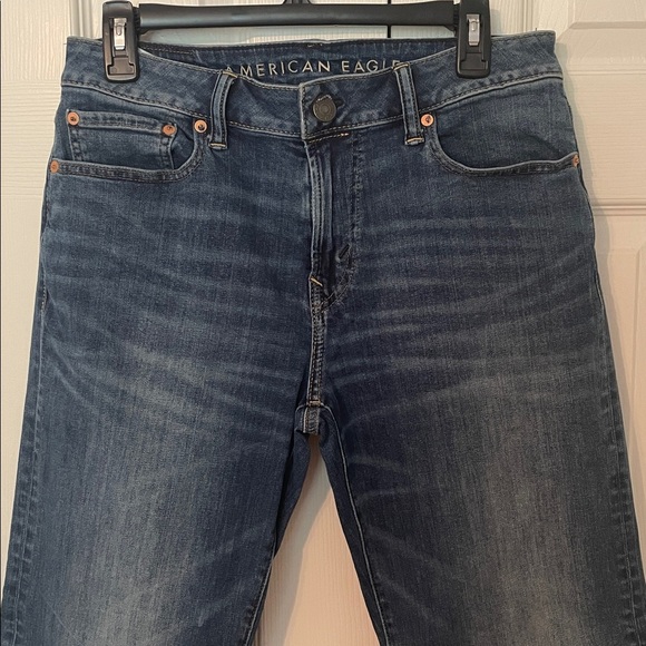 American Eagle Outfitters Men's Blue Original Bootcut Jeans 32 x 32 Zip Fly EUC - Picture 2 of 8